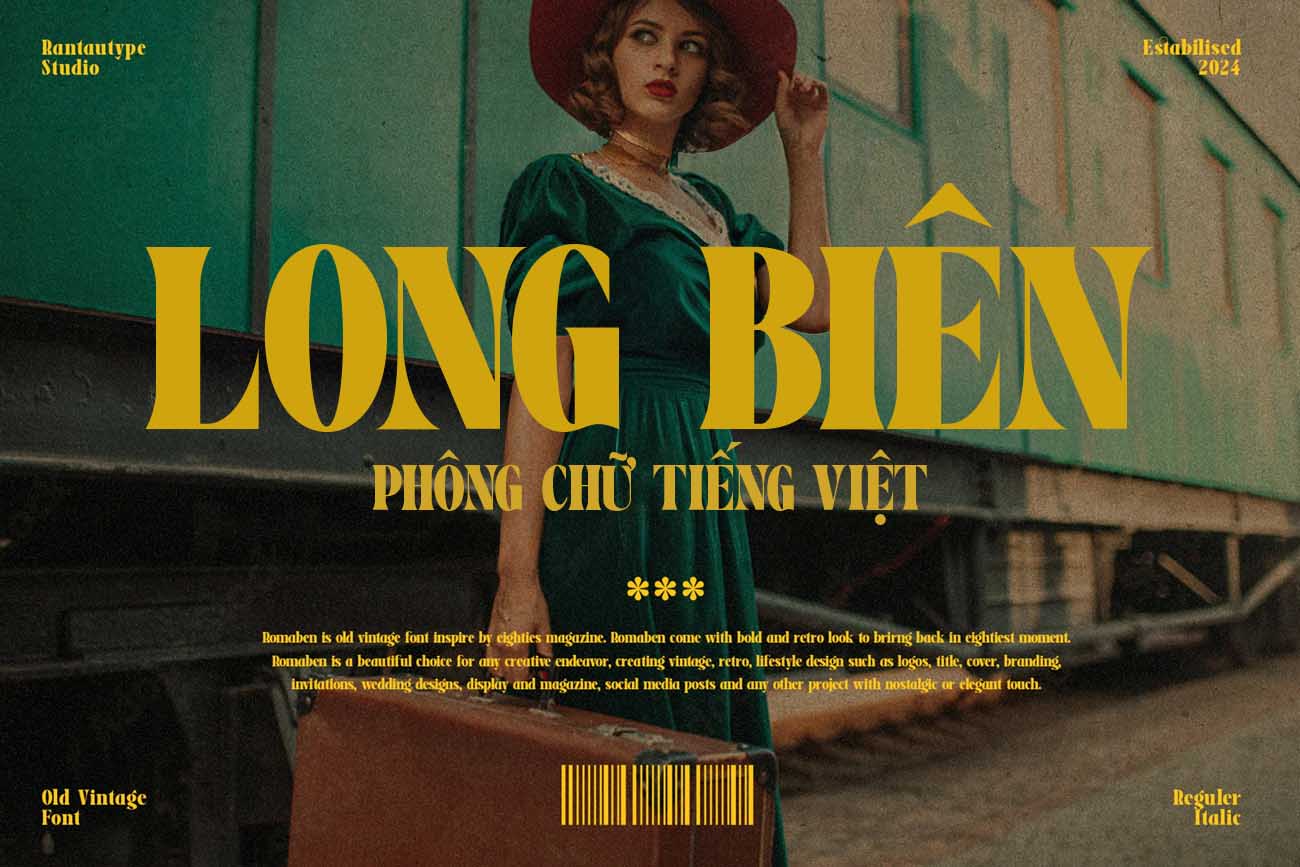 Font Việt hóa TH Romaben mang phong cách Vintage cổ điển